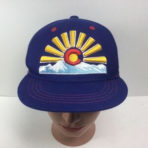 Aksels Colorado Rocky Mountain Sunrise‎ Youth hat Blue baseball Cap SnapBack